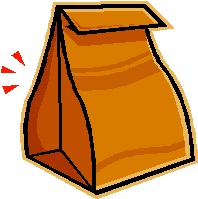 clipart of brown lunch bag